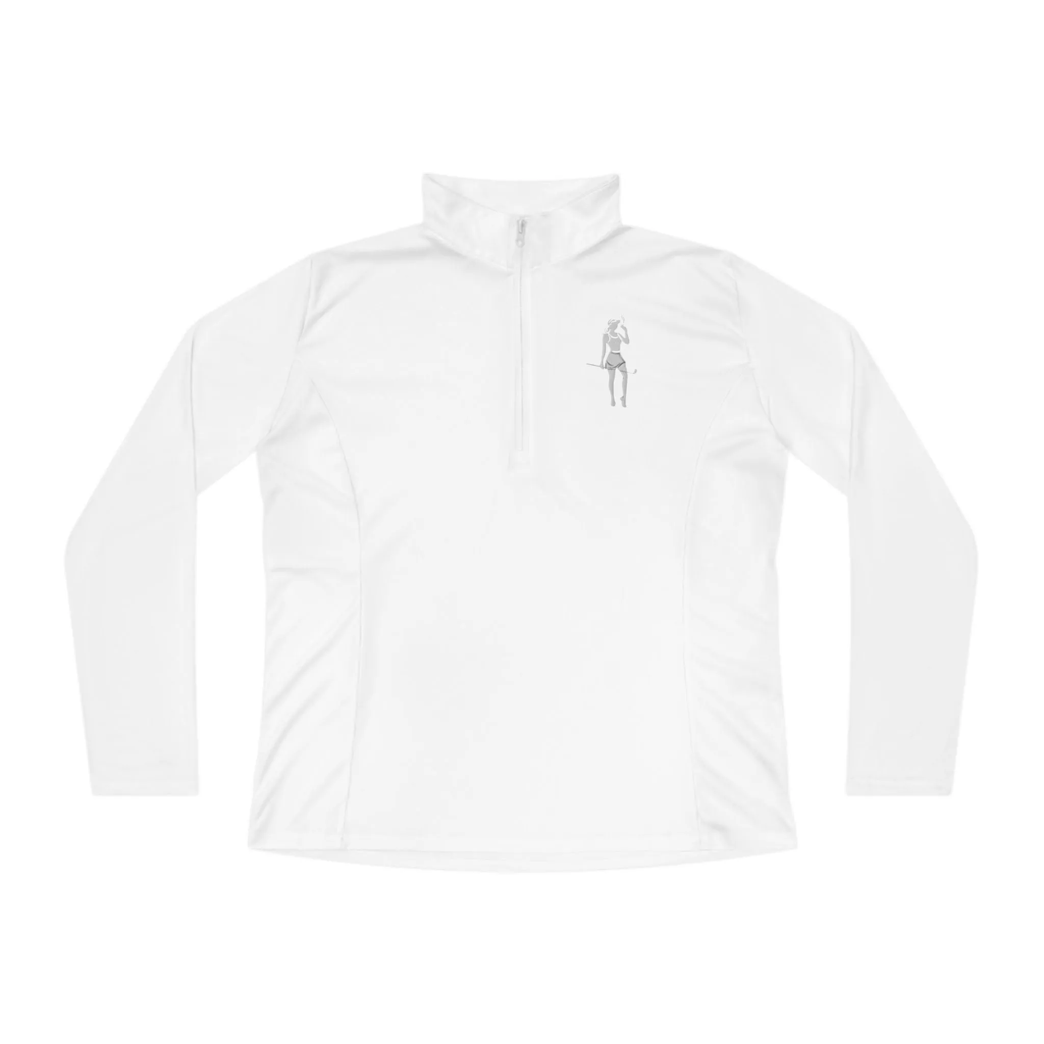 Female Golfer Ladies Quarter-Zip Pullover
