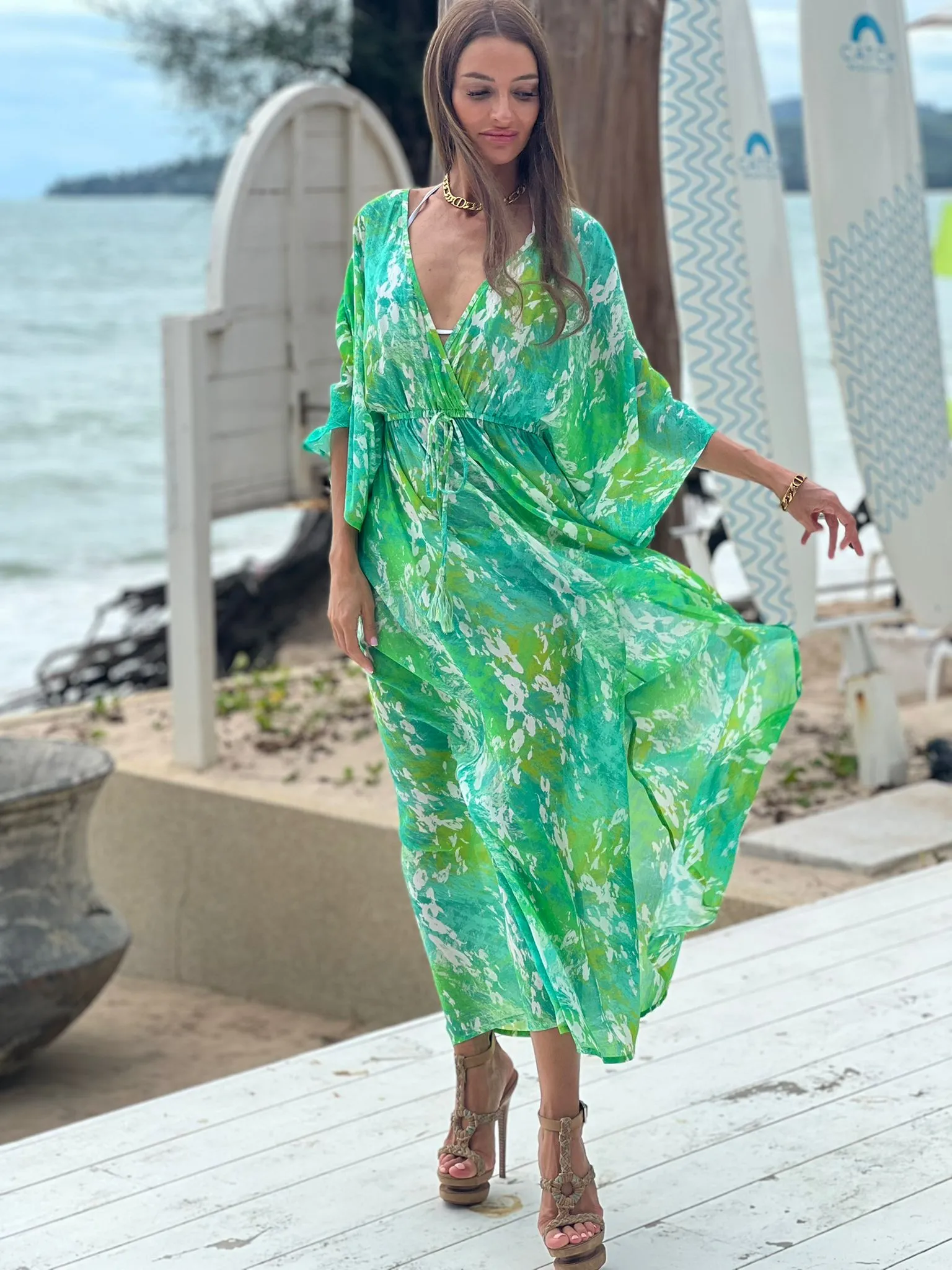 Garden Green Bella Maxi Dress - Resort Collection