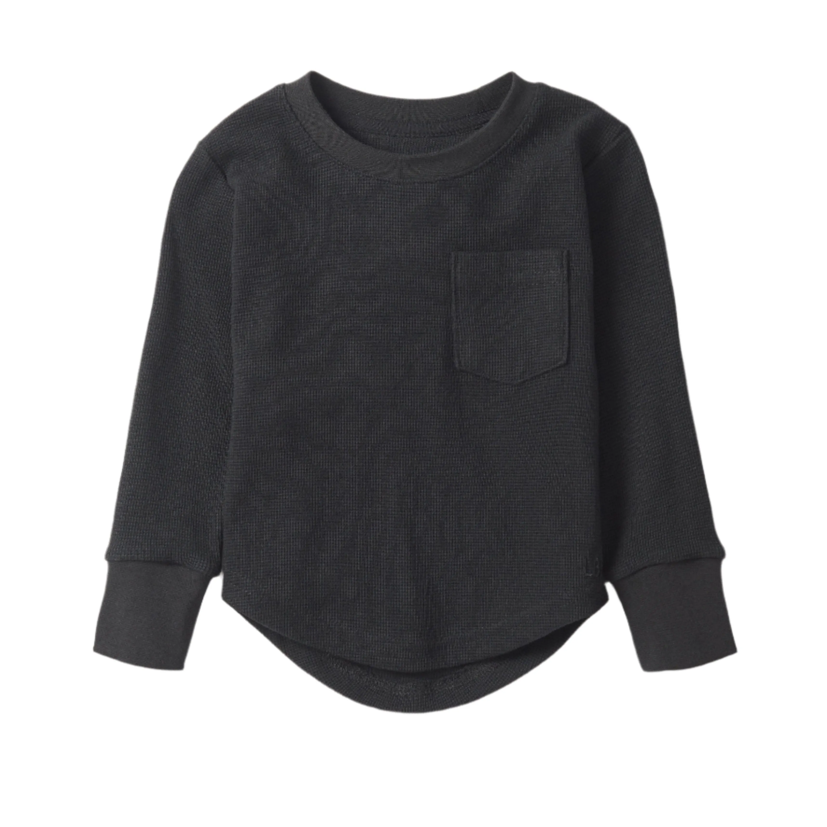 Little Bipsy Waffle Top - Black